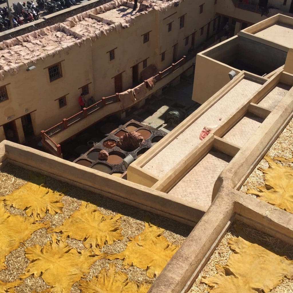 photo of the Fes Tanneries from above