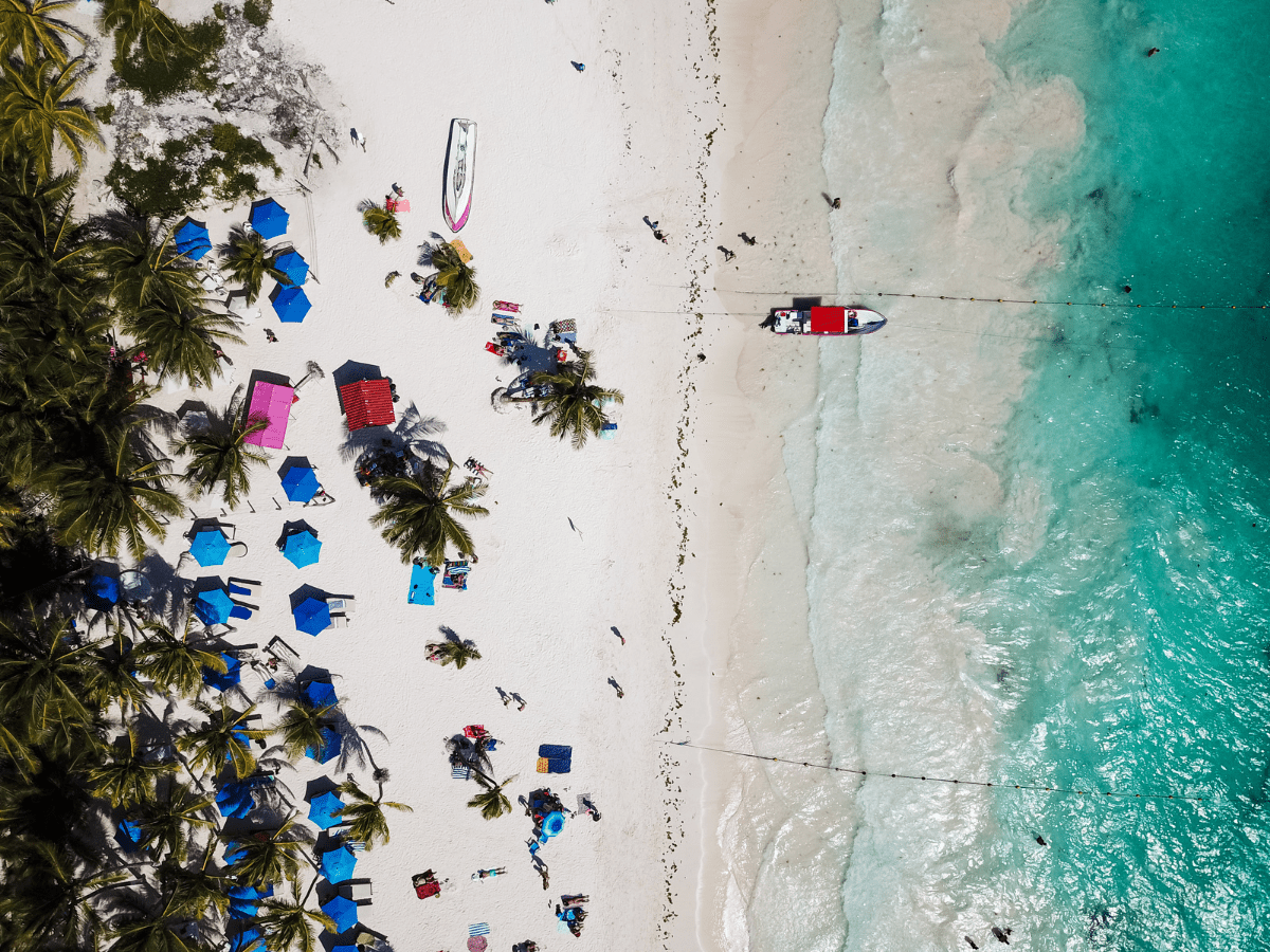 photo of an aerial view of Playa Pescadores in Tulum