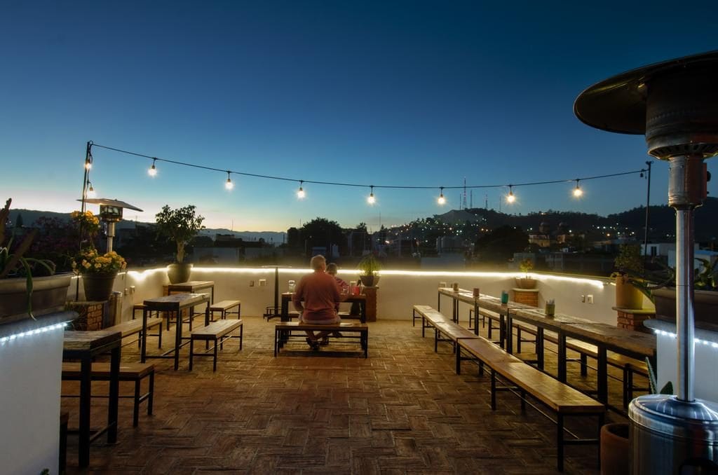 Rooftop deck at the Comala bed and breakfast