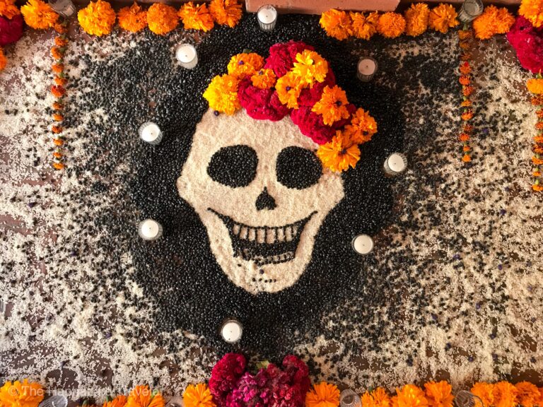 Day of the Dead traditions - sand tapestry
