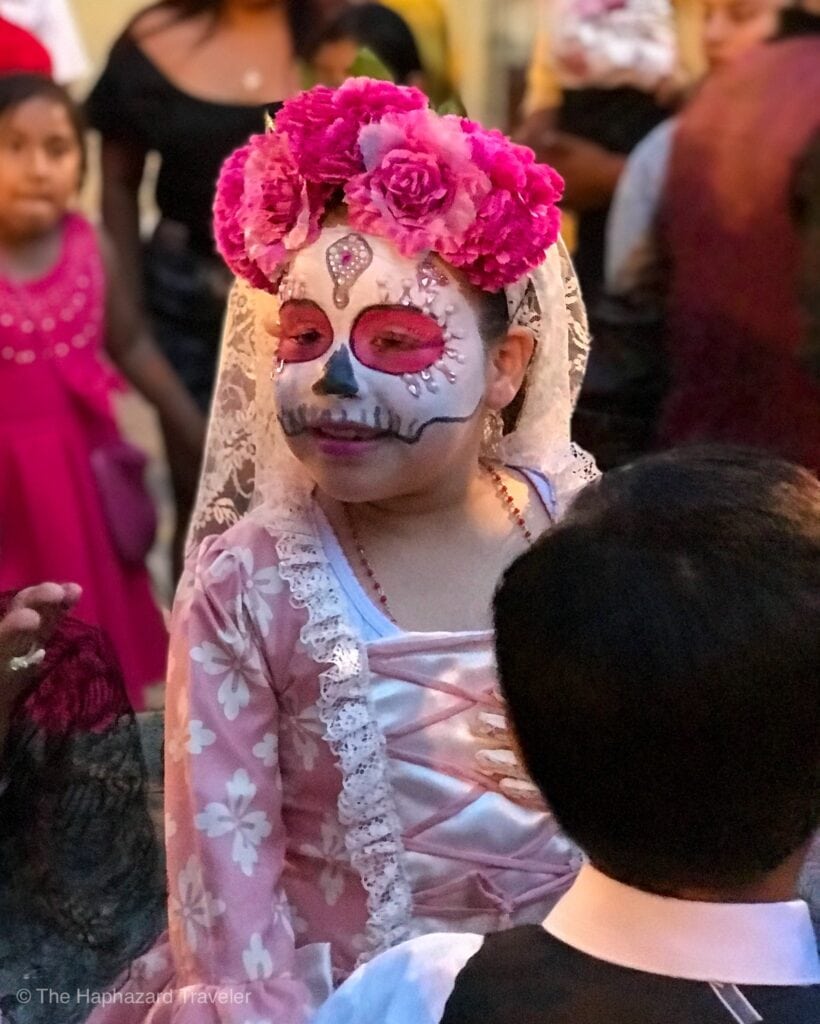 Dia de los Muertos children's parade in OAxaca