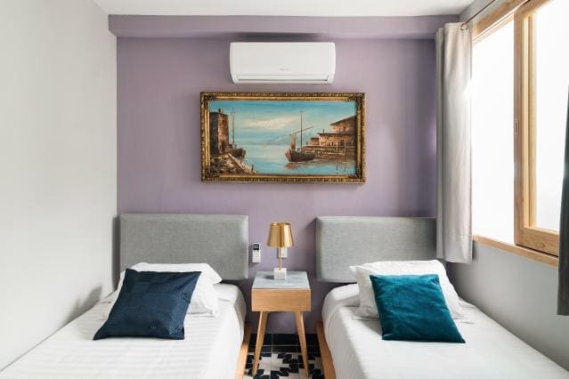bedroom in an Oaxaca Airbnb