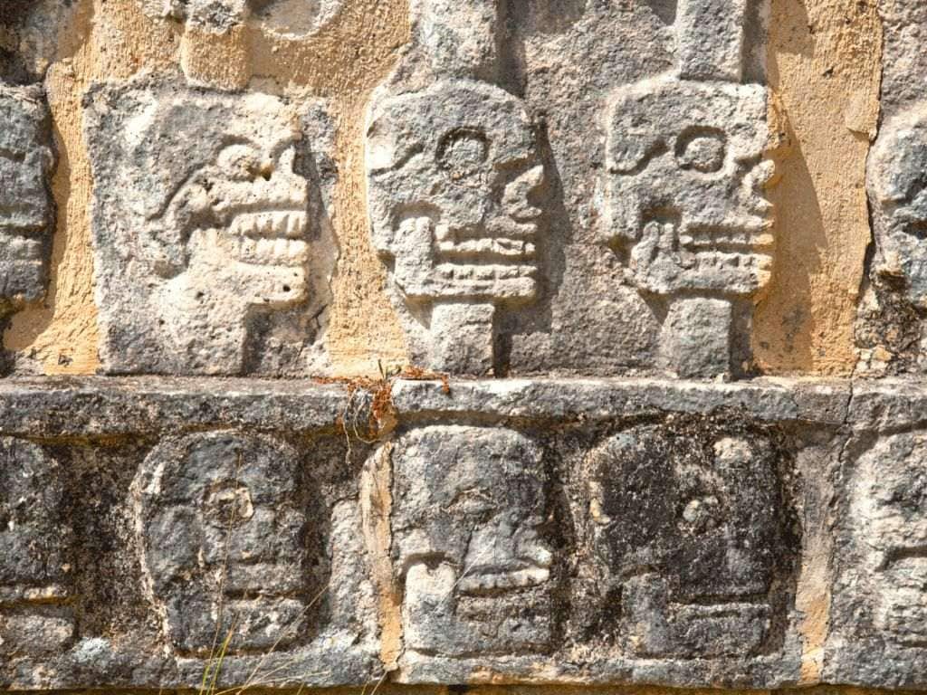 Best Mexico Ruins - Mayan Ruins of Chichen Itza - Platform of the Skulls