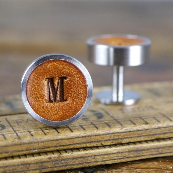 gifts for travel lovers - leather cufflinks