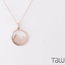 mountain in a circle pendant