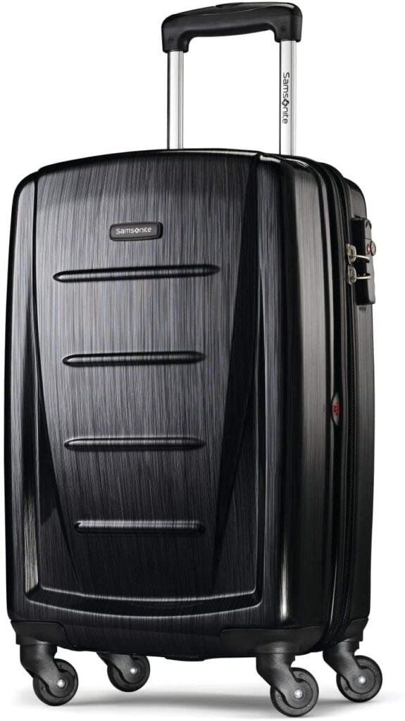 photo of a samsonite hardside spinner suitcase