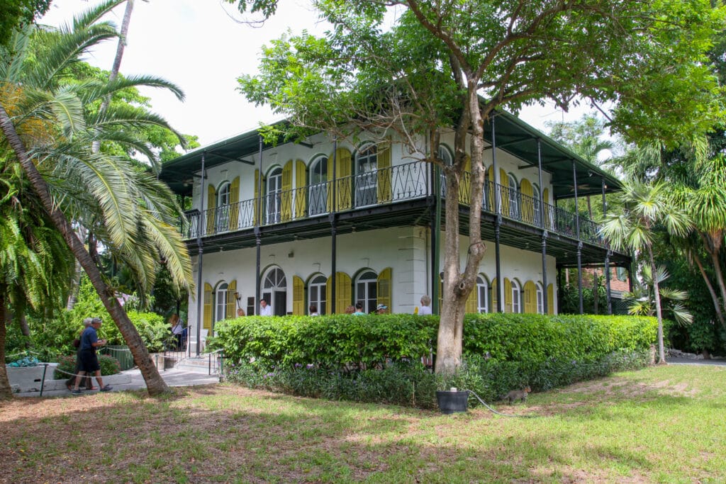 exterior photo of the Heminway Home and Museum in Key West