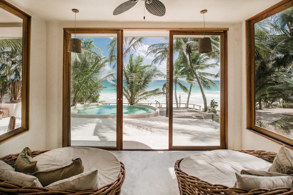 Villa Zorba - luxury beachfront Tulum Airbnb - sea views