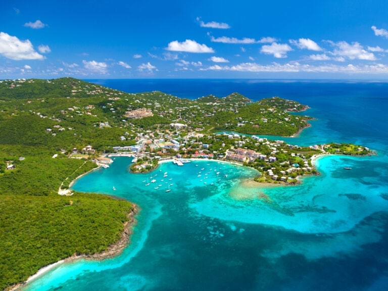 aerial view of St. John Virgin Islands
