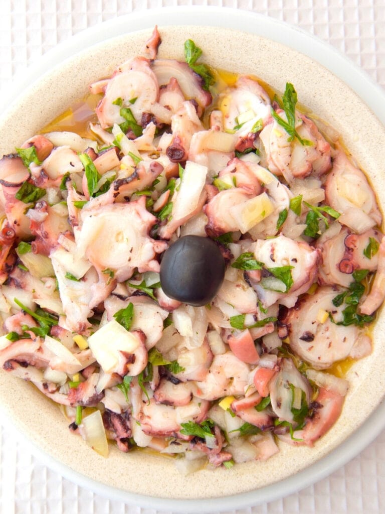 photo of octopus salad traditional Portuguese dish
