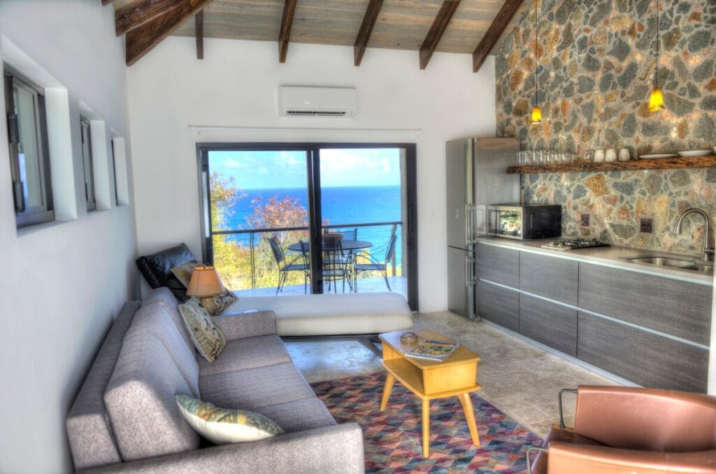 Blue View Villa - St. John rental - living and kitchen
