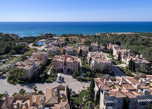 aerial photo of Suites Alba beach resort