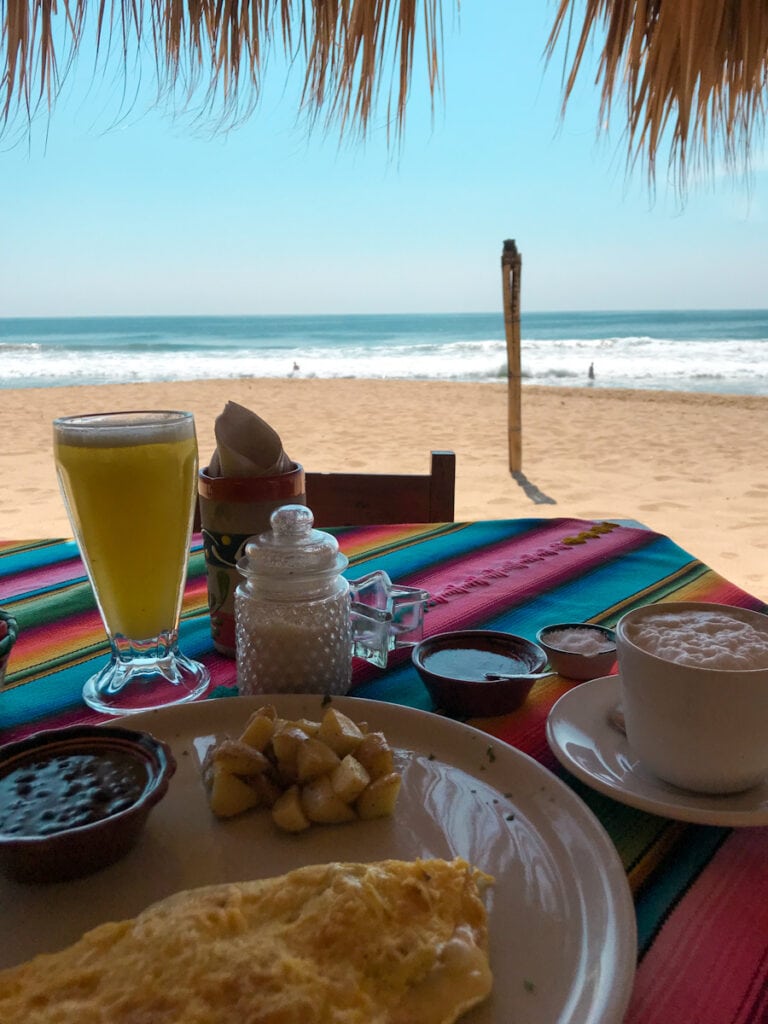 Posada Mexico breakfast - Playa Zipolite Mexico hotels