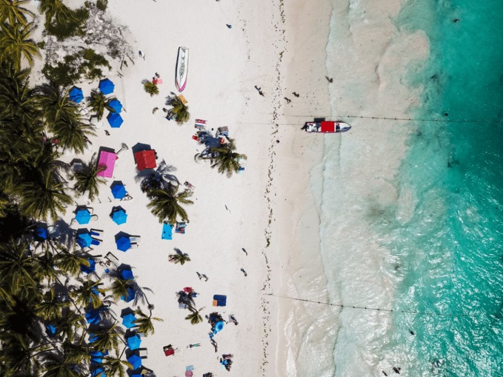 aerial view of Playa Pescadores