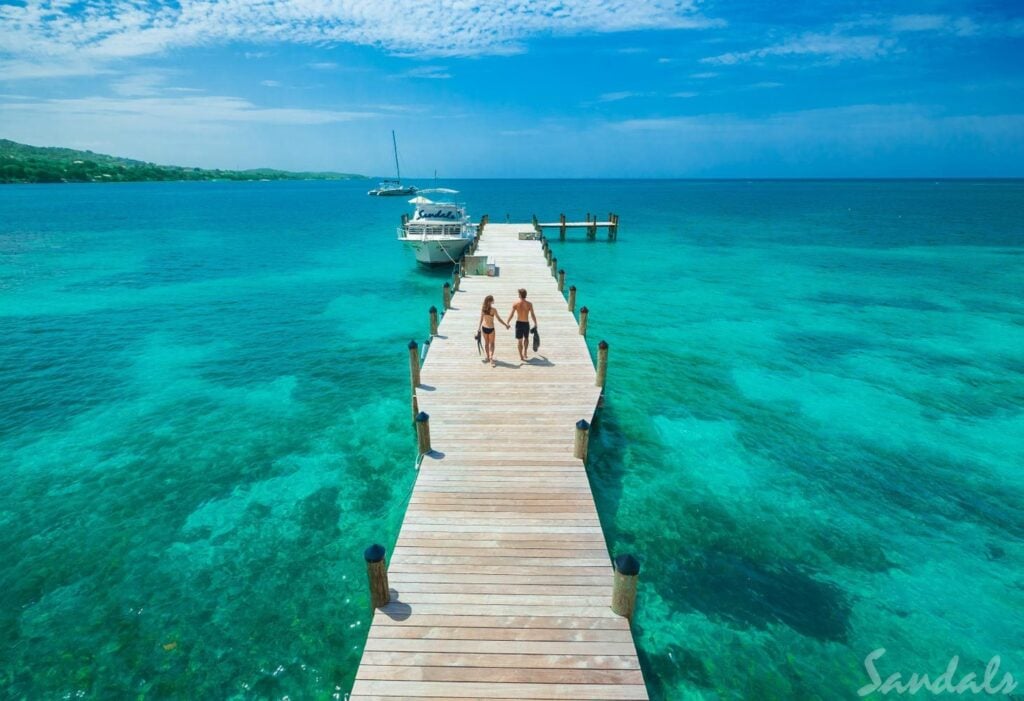 Sandals South Coast - overwater bungalows Jamaica -