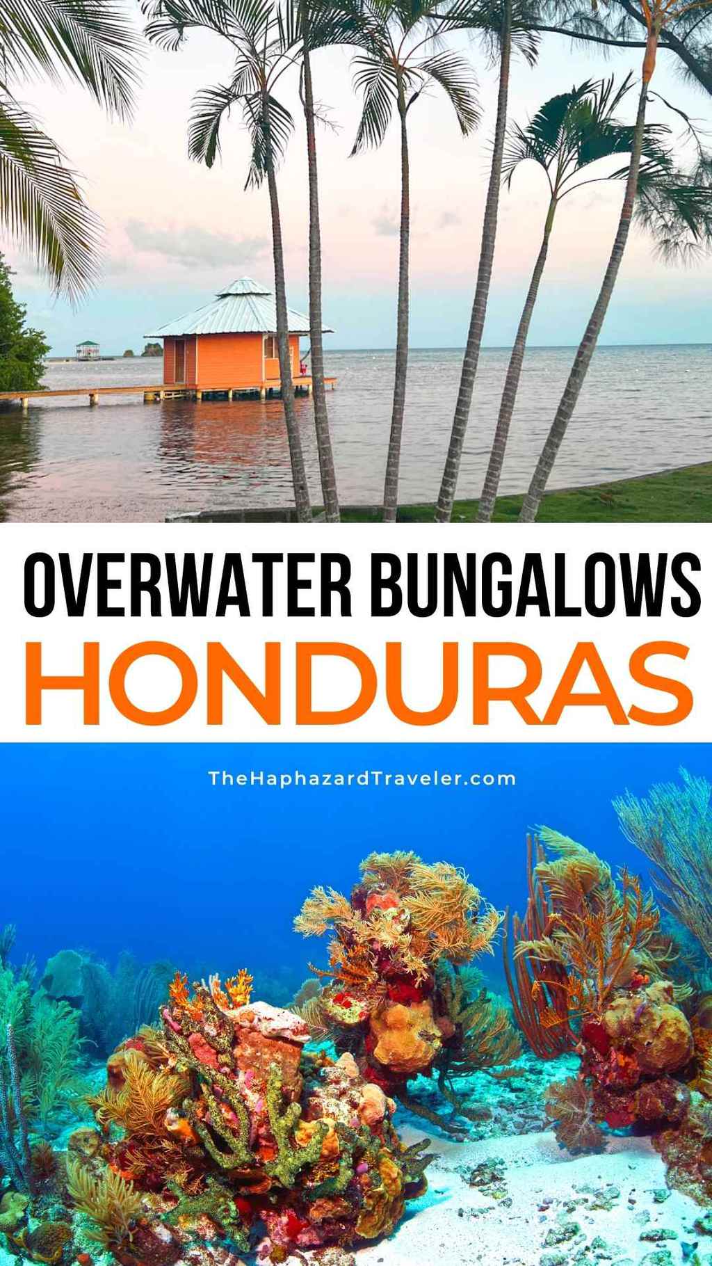 Overwater bungalows Roatan Honduras
