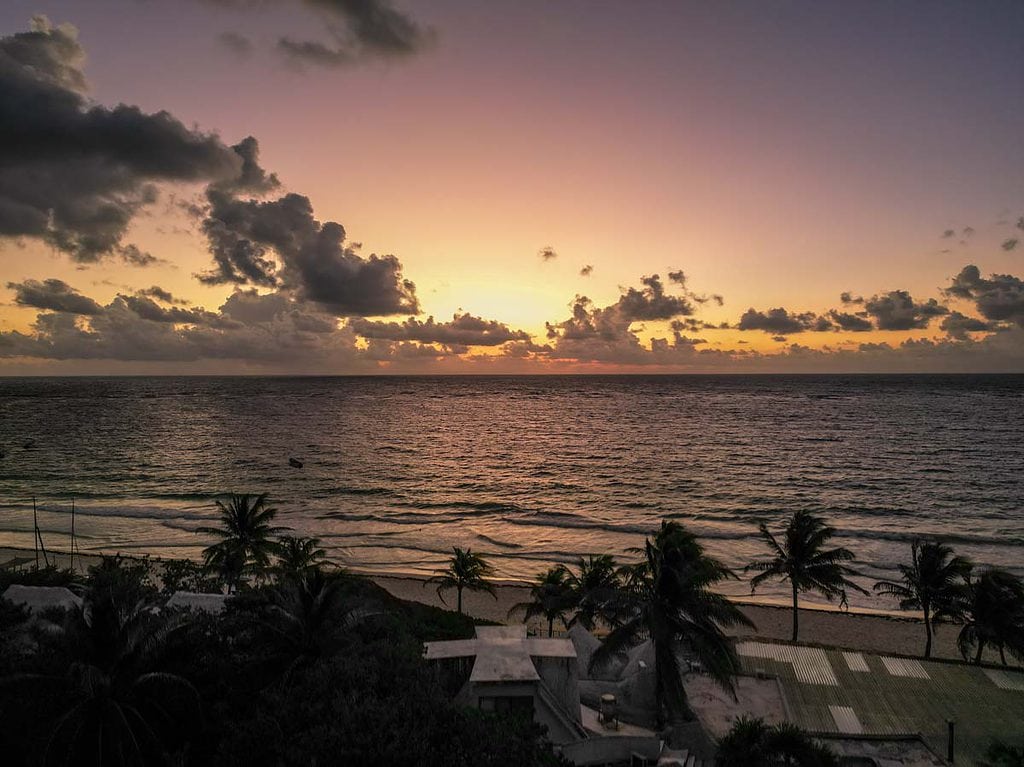 sunrise in Tulum