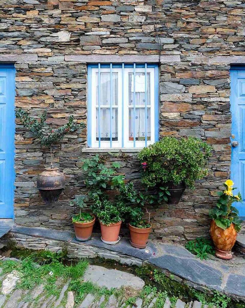 blue doors and windows in Piodao