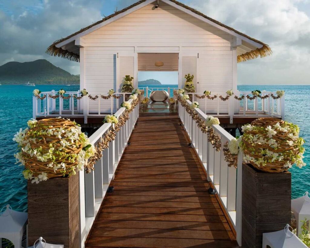 Sandals Grande St. Lucian - Sandals St Lucia overwater wedding venue