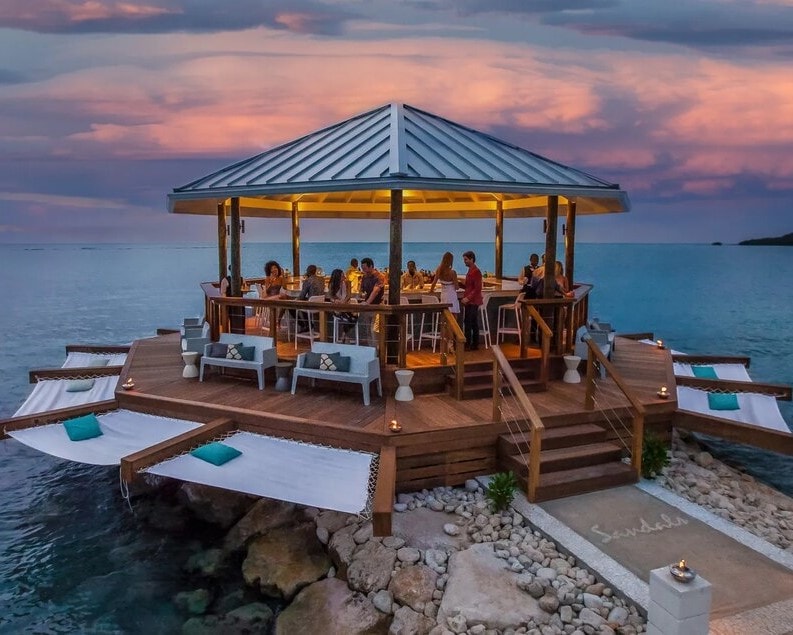 sandals south coast overwater bar