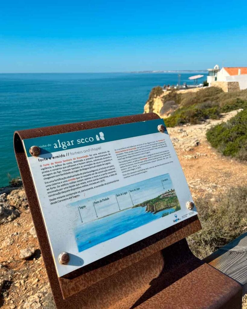 Algar Seco coastal walk sign