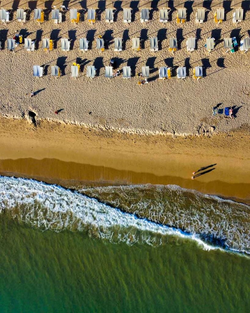 Praia Porto de Mos beach chairs