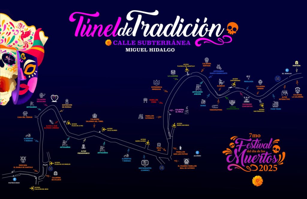 tunel of tradition map Guanajuato 2025