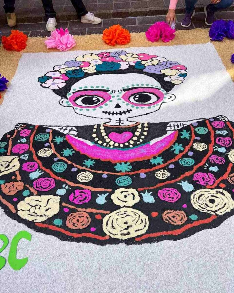 flower mat in Guanajuato