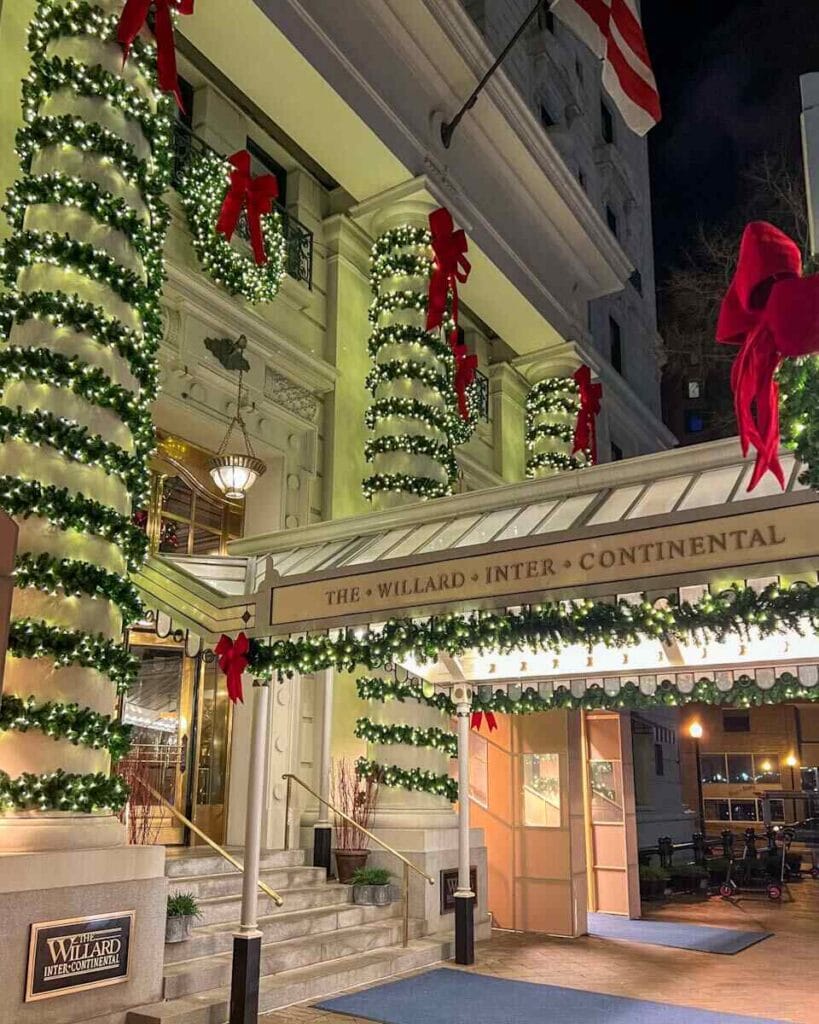 Christmas at the Willard Hotel Washington DC
