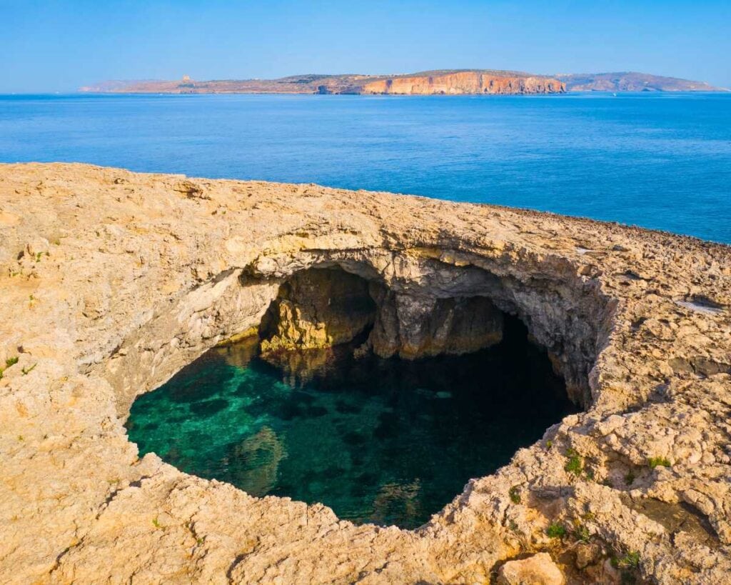Coral Lagoon - Dragonara Cave - Malta sights