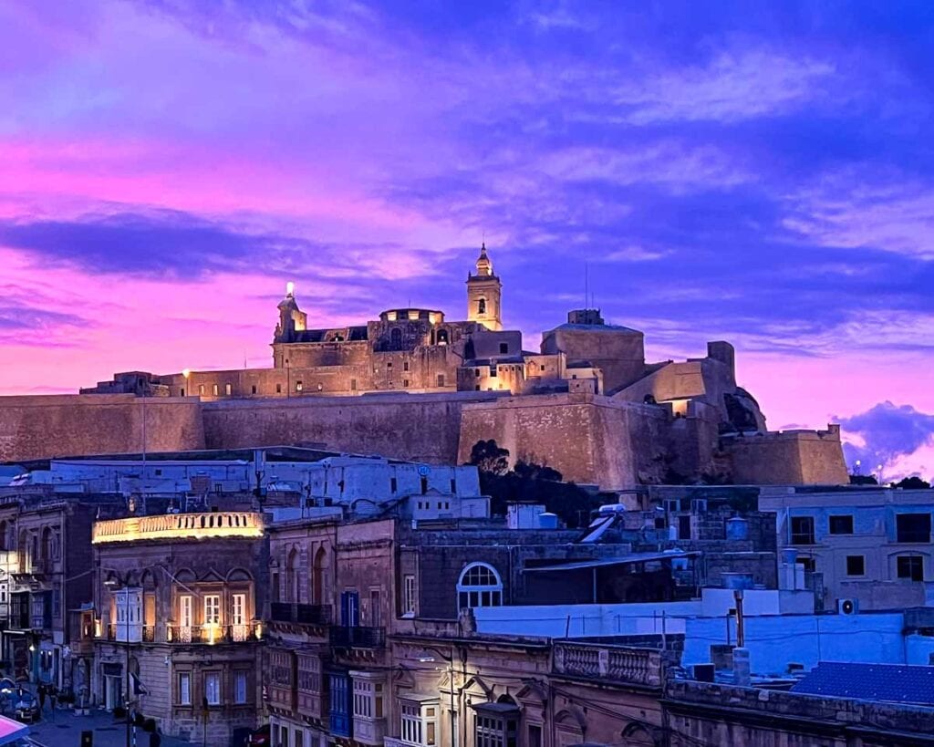 Victoria Citadella at Sunset