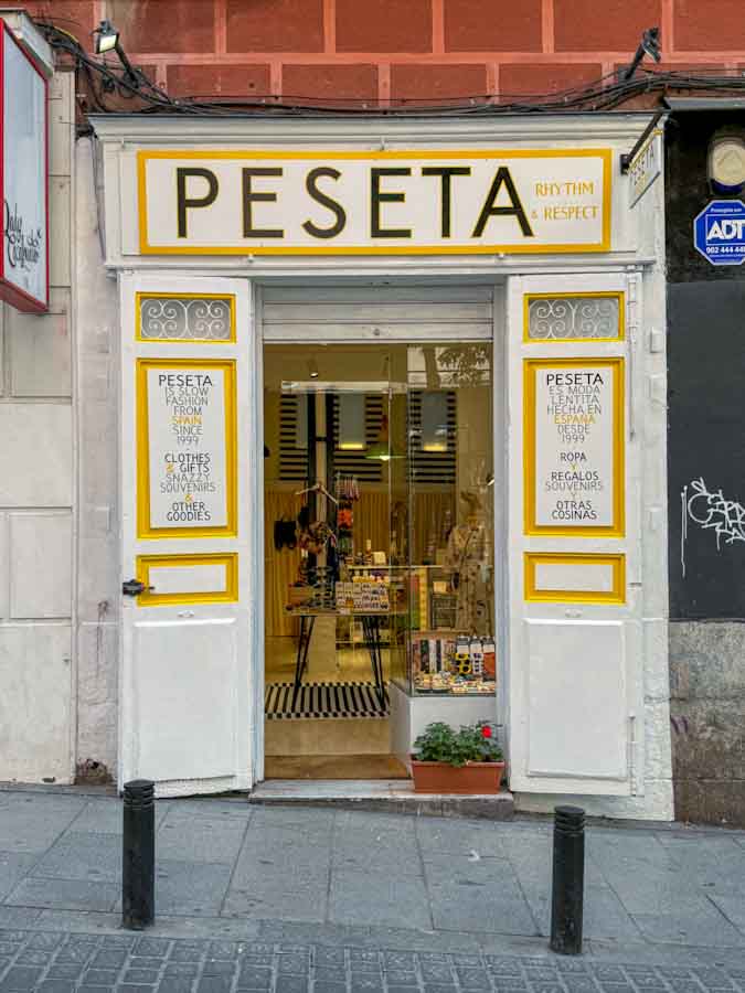 Peseta shop - Malasana Madrid