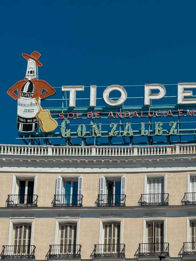 Tio Pepe neon sign - Puerta del Sol