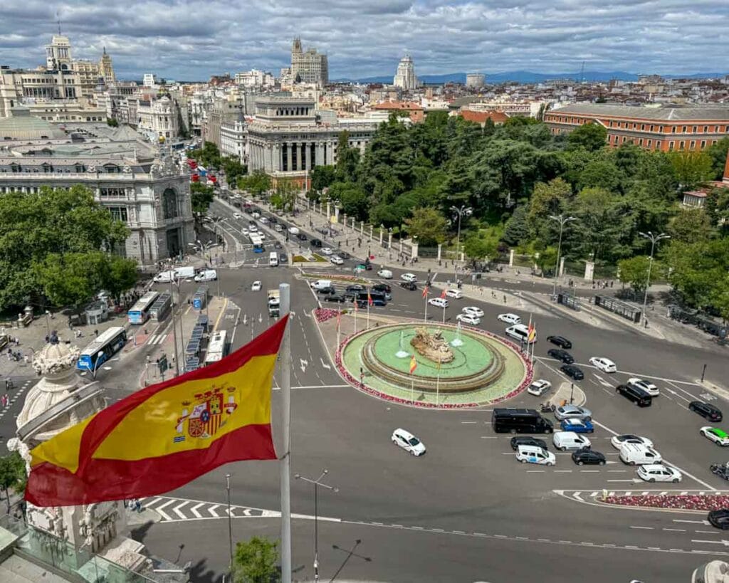 view from the Palacio Cibeles viewpoint - best things to do in Madrid