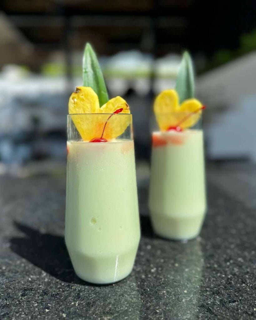 Pina coladas at adult pool swim up bar