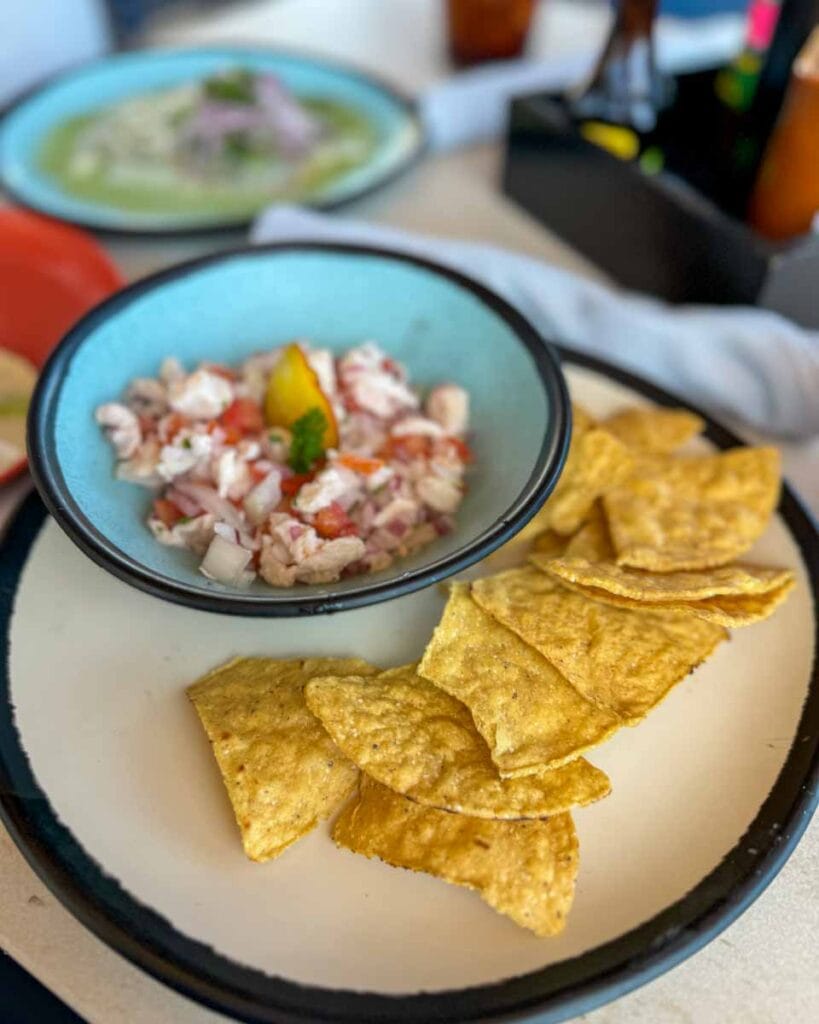 fish ceviche at Cevicheria