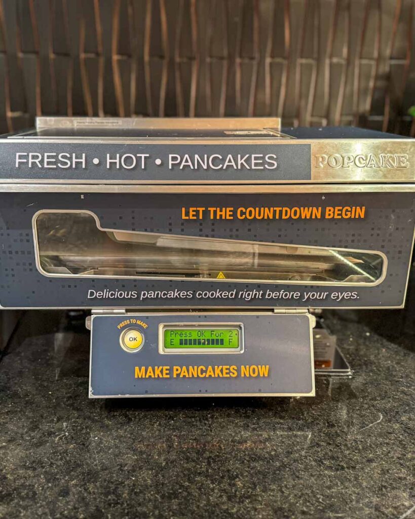 pancake machine at Hana breakfast buffet