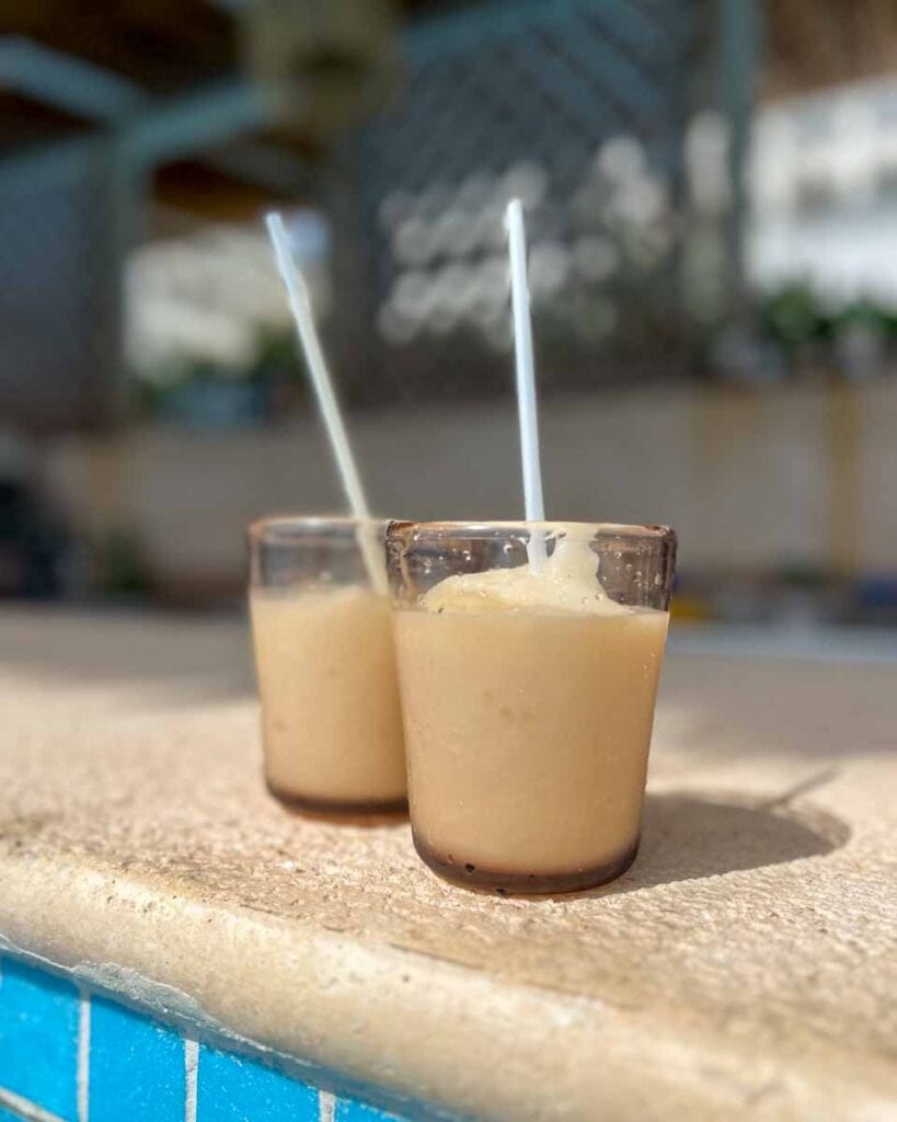 pina coladas at activity pool swim up bar