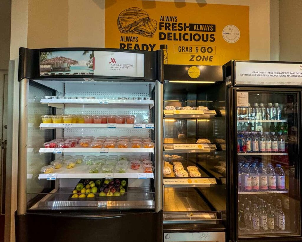 takeaway sandwiches and yogurt