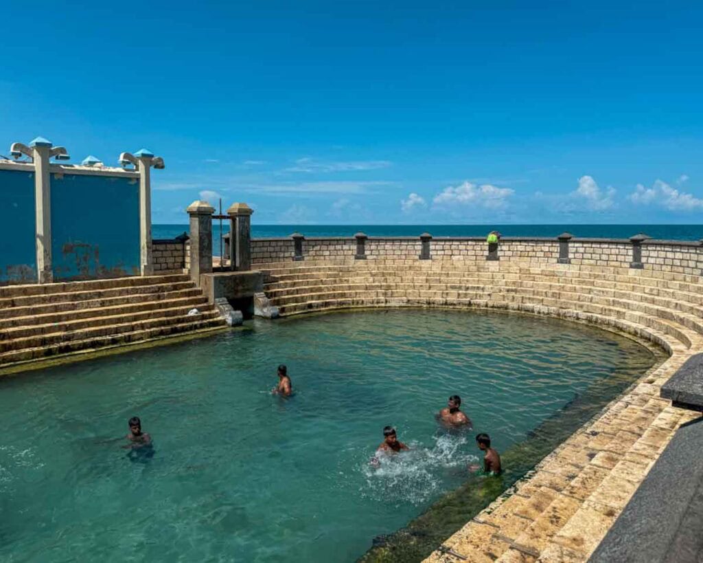mens bathing pool at Keerimalai Hot Springs