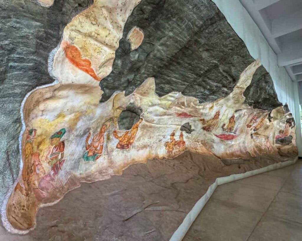 replica of Sigiriya Maidens frescoes in museum
