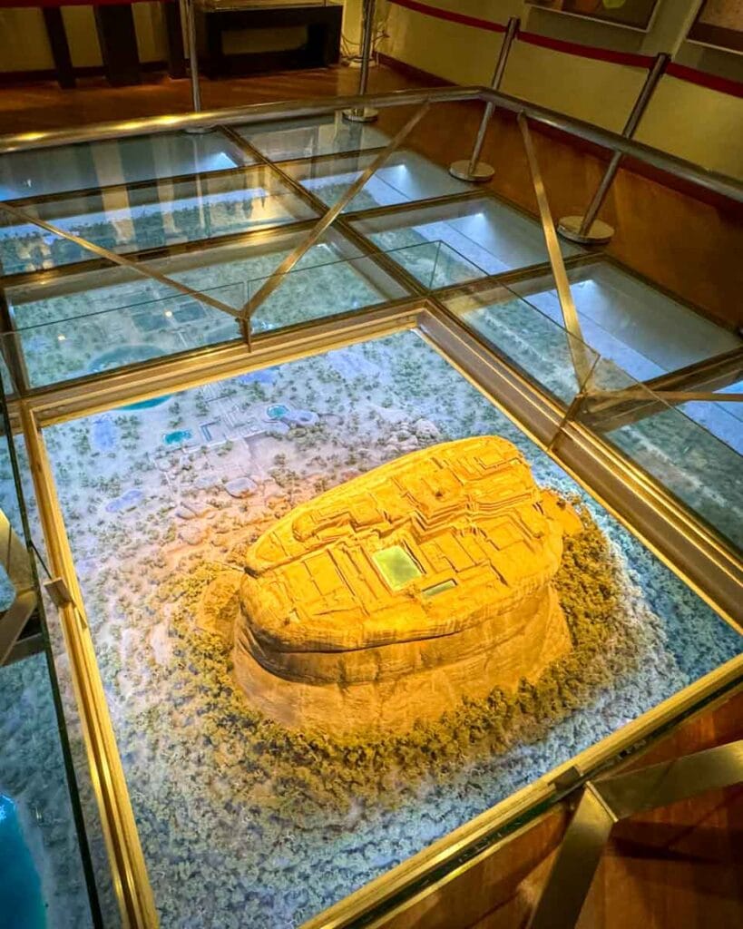 scale model of Sigiriya in museum