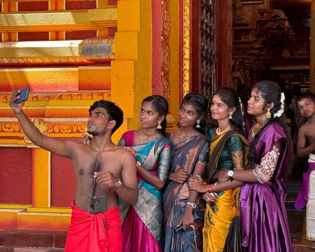 selfie at Nagapooshani Amman Kovil
