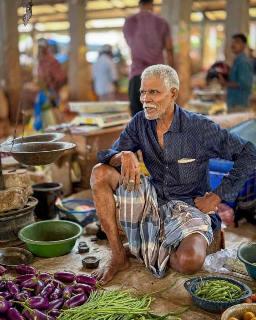 seller at Jaffna vegetable market