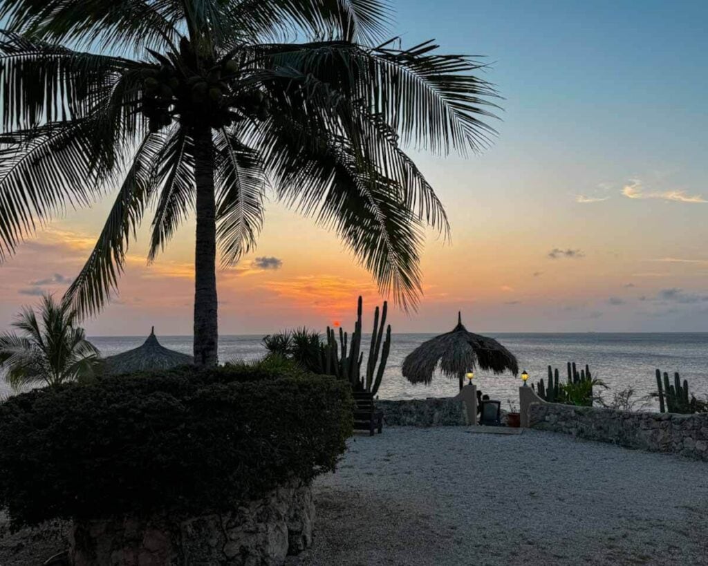 sunset at lagun blou resort