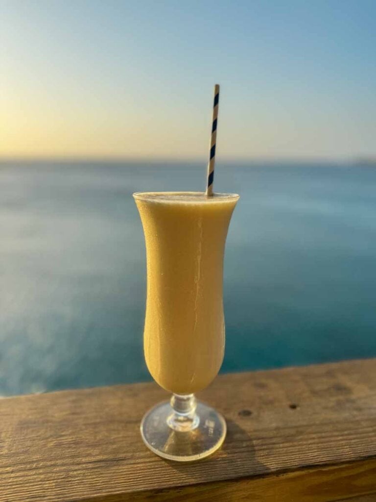 sunset cocktail at playa forti restaurant