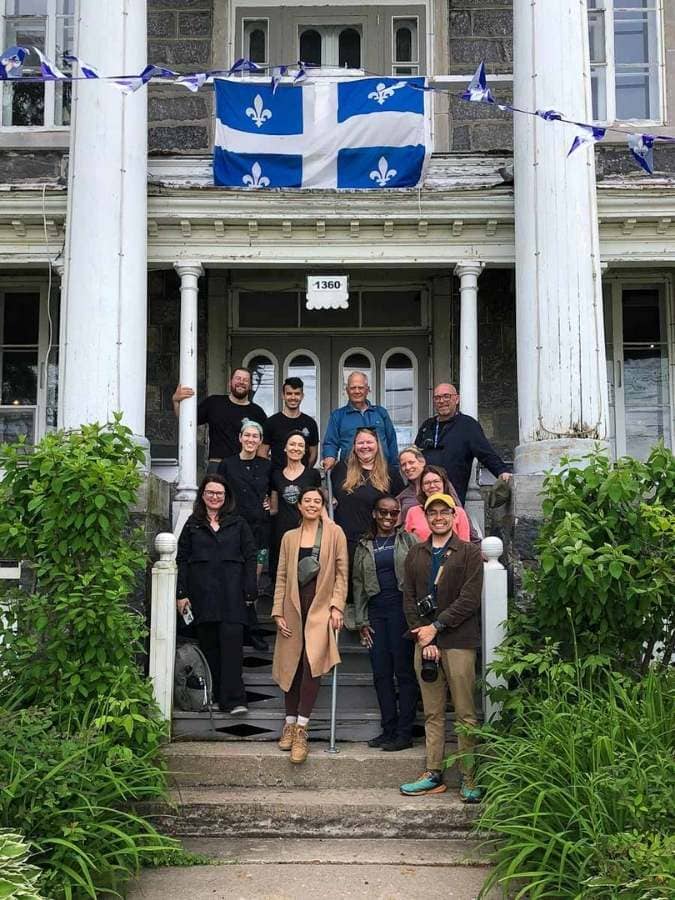 Le Presbytere team with press trip group