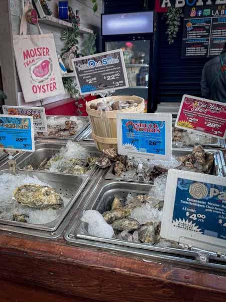 Mother Shuckers oysters at Jean Talon Market