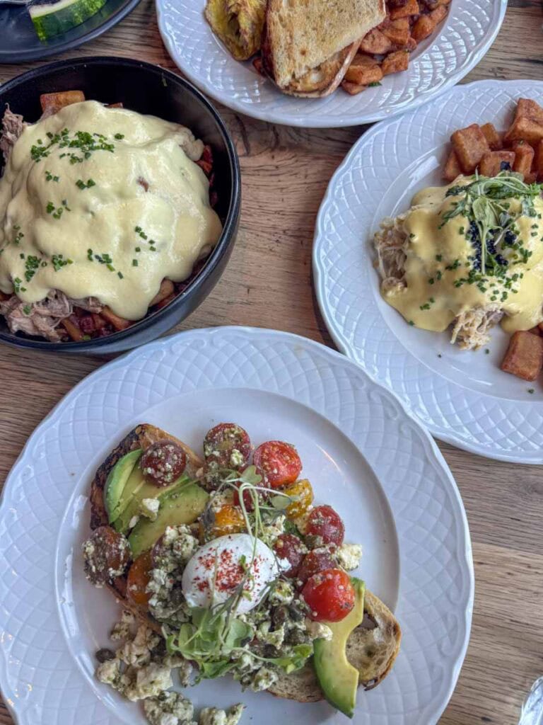 brunch selections at Les Enfants Terribles