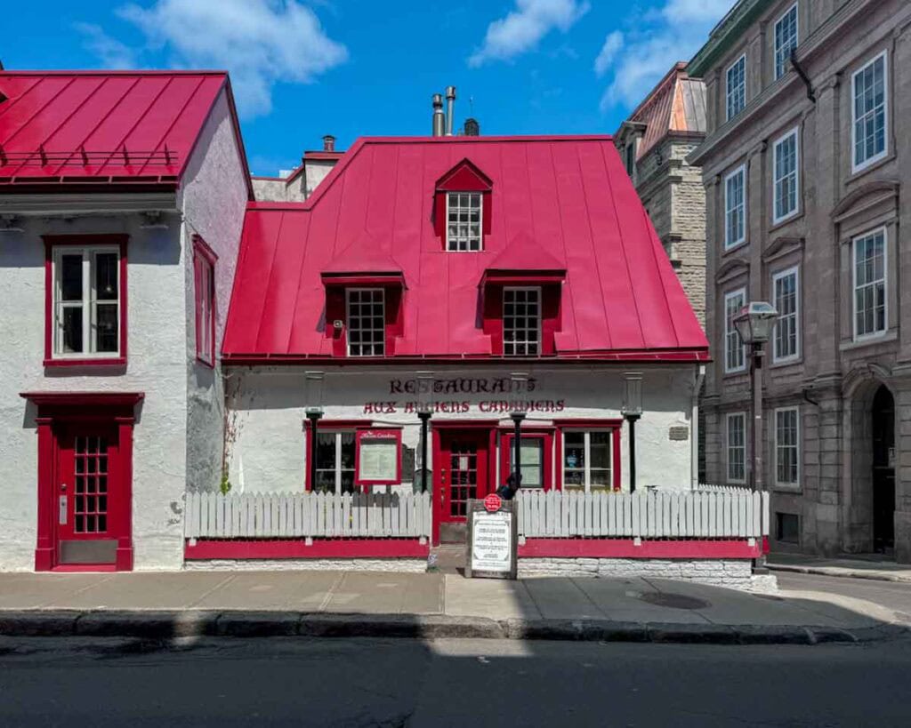 Aux Anciens Canadiens restaurant - oldest building in Quebec City